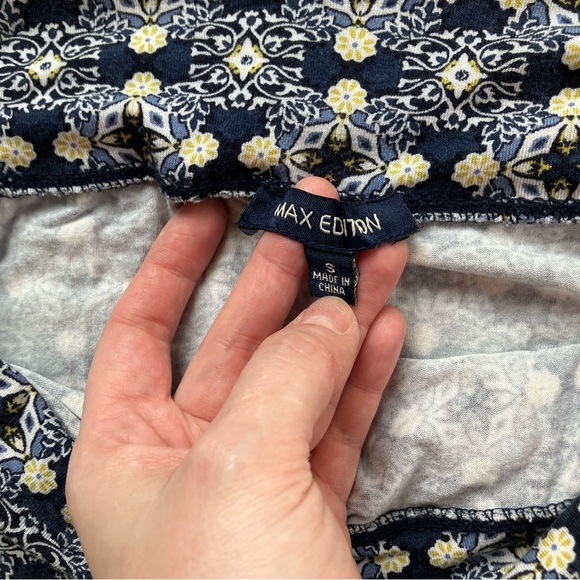 Max edition maxi skirt size S blue yellow white floral boho pattern - Picture 3 of 3